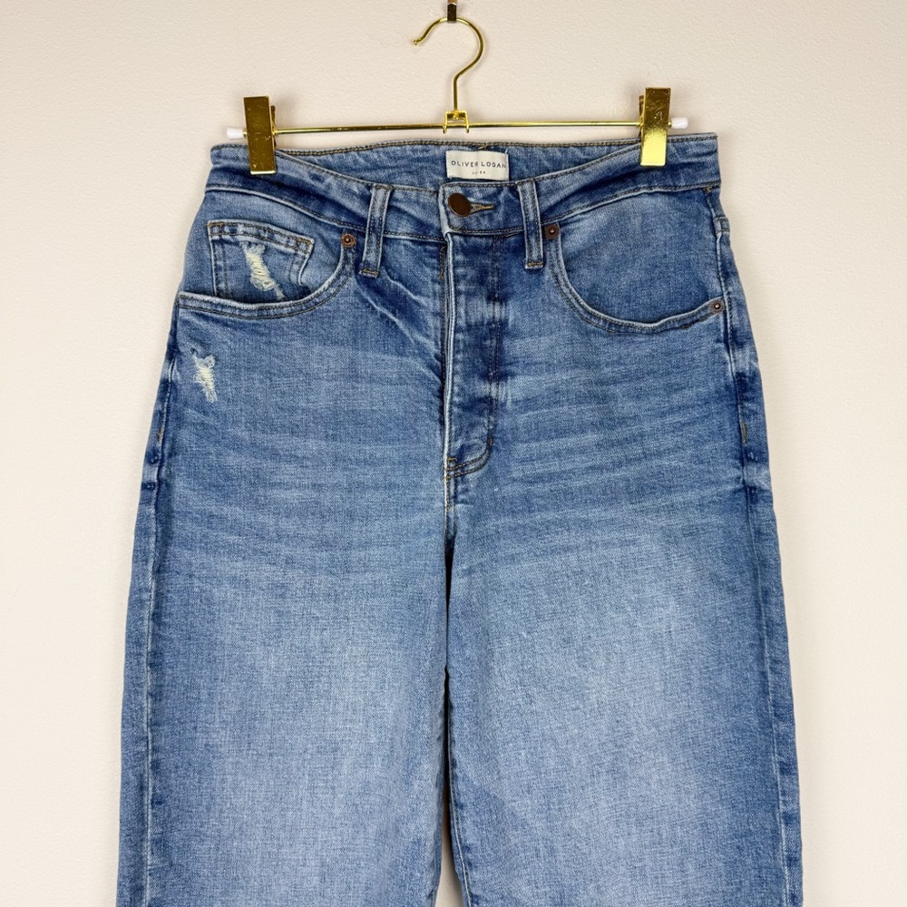 Oliver Logan Mulberry Straight Leg High Rise Relaxed Jeans Size 26 - Picture 5 of 16